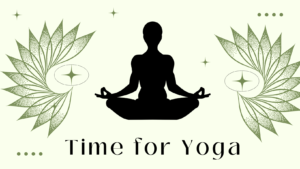 time for yoga lotus pose graphic