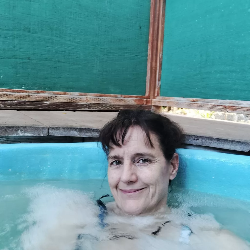 enjoying hot tub avila springs