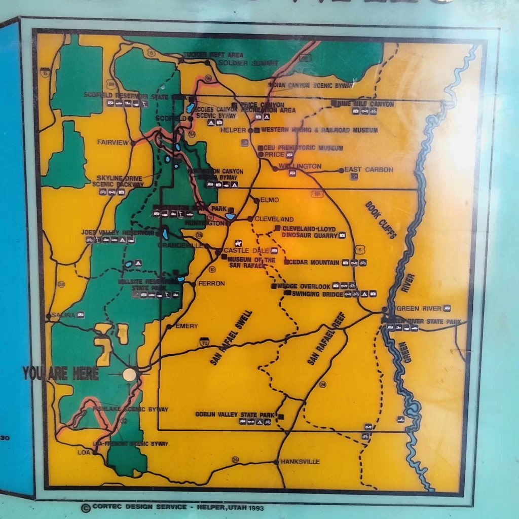 castle country map from rest area