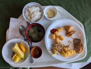 day in okinawa, breakfast at EM Wellness Lifestyle Resort