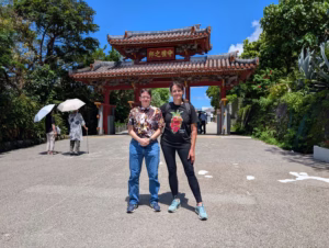 shuri castle, day in naha, okinawa