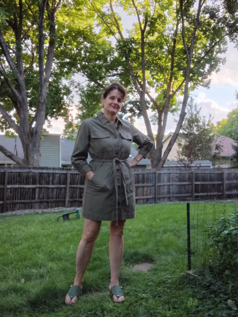walmart clothes, army green coat dress from walmart